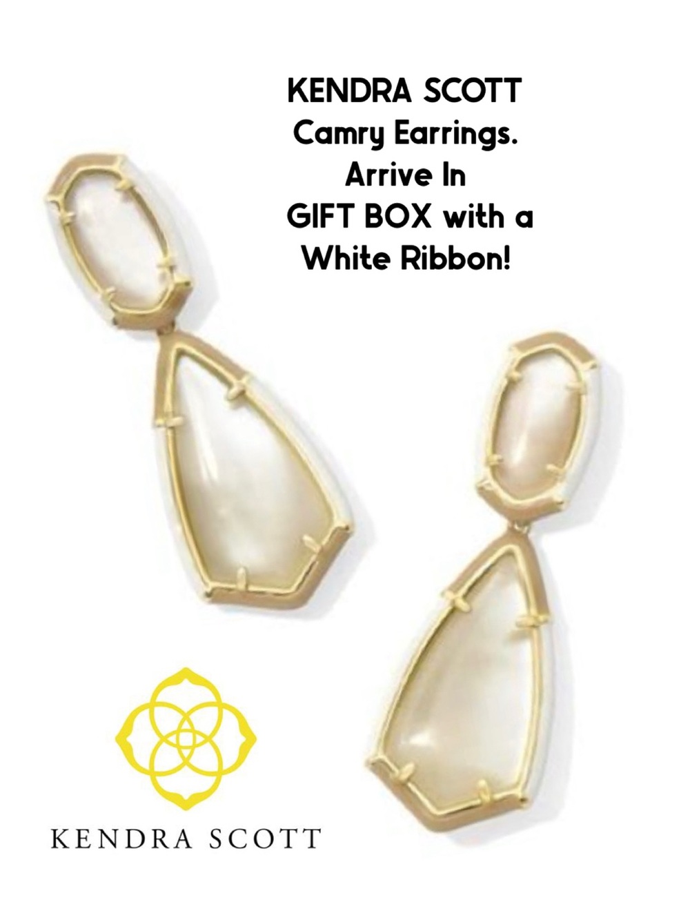 KENDRA SCOTT, Camry, Earrings, Mother of Pearl, Enamel, ARRIVES NEW in GIFT BOX!